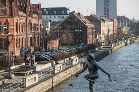zrewitalizowane bulwary nad Brdą