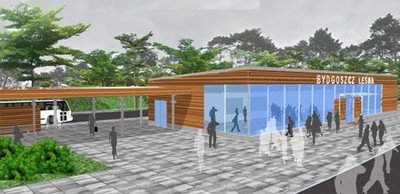 Tak będzie wyglądać przystanek Bydgoszcz Leśna po zakończeniu inwestycji.