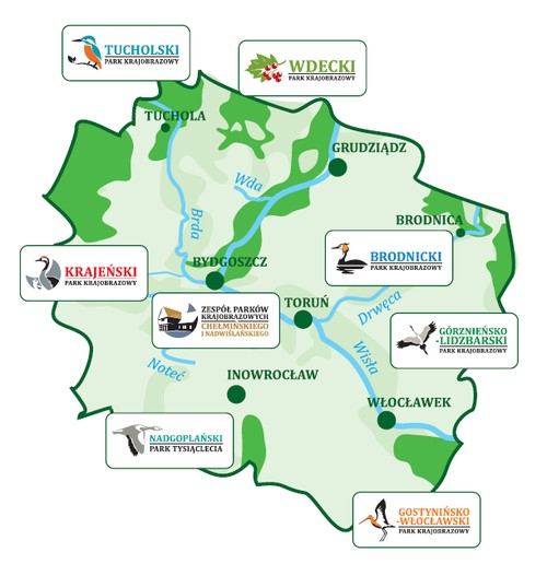 Mapa rozmieszczenia parków