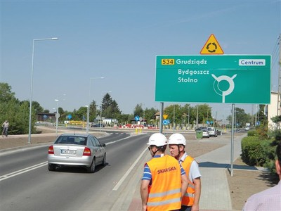 Nowe rondo w Wąbrzeźnie, fot. z zasobów ZDW