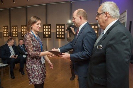 Wręczenie umów stypendialnych doktorantom, fot. Szymon Zdziebło