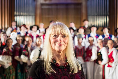 Elżbieta Kornaszewska-Rogacka podczas próby zespołu w Filharmonii Pomorskiej, styczeń 2016, fot. Tymon Markowski