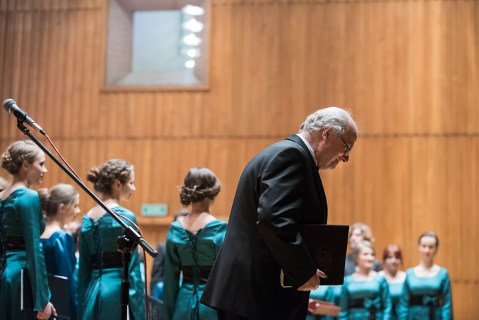Koncert jubileuszowy Chóru Kameralnego bydgoskiej Akademii Muzycznej pod dyrekcją Janusza Staneckiego w Filharmonii Pomorskiej, styczeń 2016, fot. Tymon Markowski
