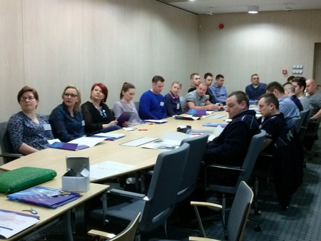 uczestnicy szkolenia „Rola funkcjonariuszy Policji w przeciwdziałaniu przemocy w rodzinie w środowisku lokalnym”, 29.02.2016 r., fot. Biuro Wsparcia Rodziny i Przeciwdziałania Przemocy