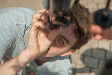 Wczorajsze (9 maja) obserwacje zjawiska przejścia Merkurego na tle tarczy Słońca, Toruń, fot. Szymon Zdziebło/tarantoga.pl