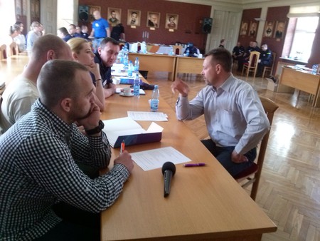 uczestnicy szkolenia „Rola funkcjonariuszy Policji w przeciwdziałaniu przemocy w rodzinie w środowisku lokalnym”, Grudziądz, 12.05.2016 r., fot. Biuro Wsparcia Rodziny i Przeciwdziałania Przemocy