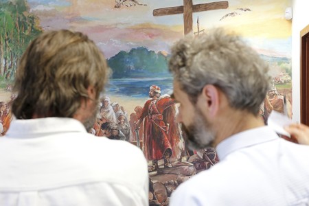 Uroczystość z okazji 1050. rocznicy Chrztu Polski w Centrum Edukacji Młodzieży im. ks. Jerzego Popiełuszki w Górsku, fot. Mikołaj Kuras