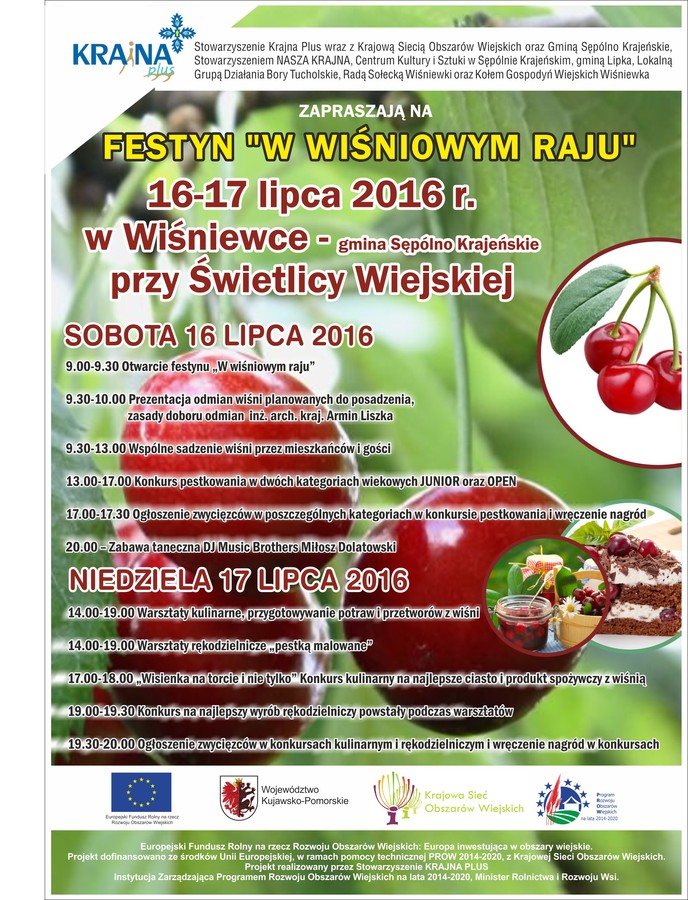Plakat - Festyn w wiśniowym raju Plakat - Festyn w wiśniowym raju