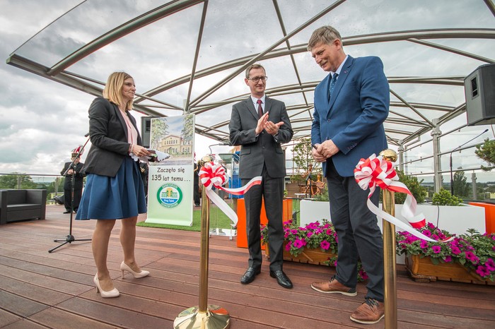Sanatorium Przy Tężni, ceremonia otwarcia tarasu na dachu nowego piętra, fot. Szymon Zdziebło/tarantoga.pl
