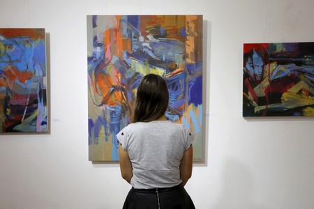 Wystawa prac Jana Zwolickiego w Teatrze Muzycznym w Toruniu, fot. Mikołaj Kuras