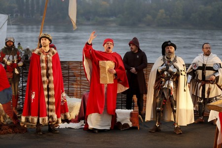 Inscenizacja przy Bulwarze Filadelfijskim, fot. Mikołaj Kuras