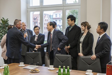 Spotkanie z gośćmi z Chin, fot. Andrzej Goiński