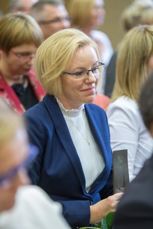 Halina Murawska podczas gali Dnia Edukacji, fot. Szymon Zdziebło/tarantoga.pl