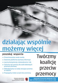 Kampania województwa kujawsko-pomorskiego przeciw przemocy w rodzinie – plakat