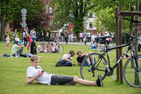 Wiosna na Wyspie Młyńskiej w Bydgoszczy, fot. Tymon Markowski dla UMWKP