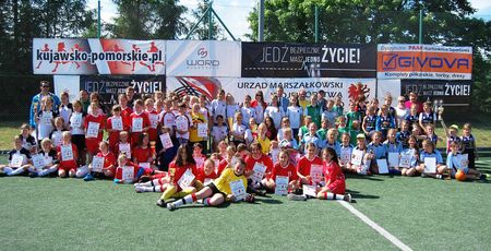 Uczestniczki turnieju dziewcząt Kujawsko-Pomorskiej Ligi Orlika