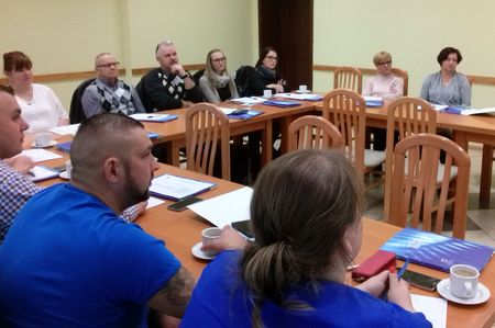 Uczestnicy szkolenia - Walka z przemocą – praktyczne szkolenie dla osób tworzących system przeciwdziałania przemocy w rodzinie, fot. Biuro Wsparcia Rodziny i Przeciwdziałania Przemocy