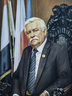 Lech Wałęsa, autor obrazu - Ewa Ludmiła Mika-Tomczuk