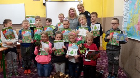 18 grudnia zielony edukator działający na terenie WPK ponownie odwiedził Szkołę Podstawową w Śliwiczkach