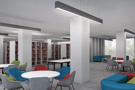 Czytelnia Książnicy Kopernikańskiej w Młynie Kultury, wizualizacja Home od Houses