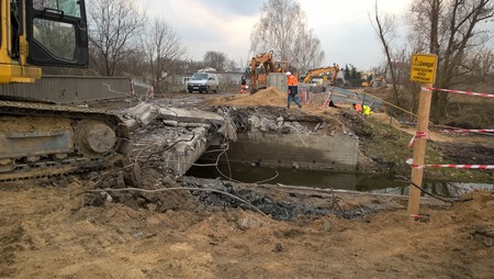 Rozbiórka mostu w Żninie, fot. ZDW Bydgoszcz