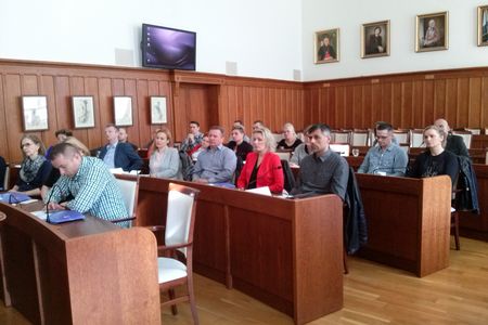 Seminarium „Programy korekcyjno-edukacyjne dla sprawców przemocy – aspekty praktyczne” - uczestnicy, Toruń 9.IV.2018 r., fot. Biuro Wsparcia Rodziny i Przeciwdziałania Przemocy