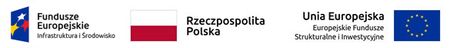 Logotypy Fundusze Europejskie Infrastruktura i Środowisko, Rzeczpospolita Polska oraz Unia Europejska Europejskie Fundusze Strukturalne i Inwestycyjne