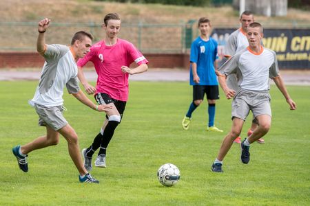 Turniej piłkarski Trampolina Cup na Stadionie Miejskim w Toruniu, fot. Łukasz Piecyk