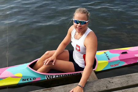Złota medalistka do lat 23 w osadzie K-4 na 500 m i brązowa medalistka w sprincie na 200 m K1 Dominika Włodarczyk (Zawisza Bydgoszcz), fot. nadesłane