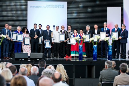 Laureaci Nagród Marszałka 2018 w kategorii: Sport oraz kategorii Promocja Województwa, fot. Andrzej Goiński