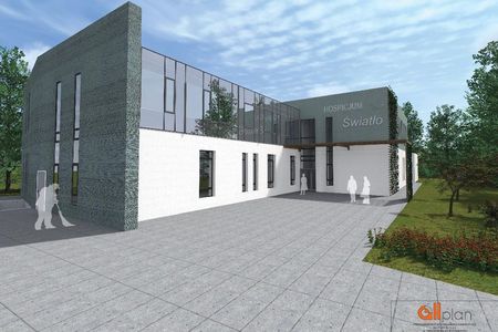 Wizualizacja nowego budynku Hospicjum Światło, wiz. Allplan
