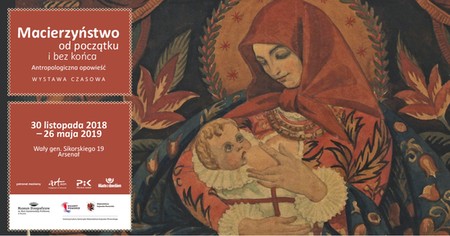 Plakat wystawy „Macierzyństwo od początku i bez końca. Antropologiczna opowieść” w Muzeum Etnograficznym w Toruniu