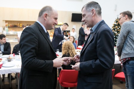 Świąteczne spotkanie marszałka Piotra Całbeckiego z dziennikarzami, fot. Andrzej Goiński