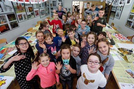 Zajęcia plastyczne w Galerii i Ośrodku Plastycznej Twórczości Dziecka w Toruniu, fot. Mikołaj Kuras