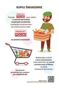 Pierwsza strona ulotki "kupuj świadomie"