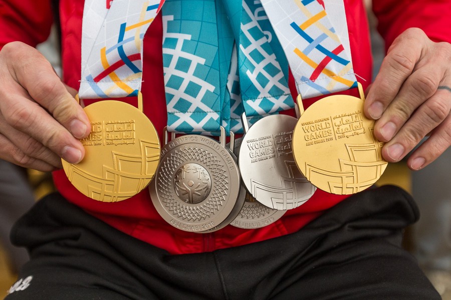 Wizyta sportowców z naszego regionu, medalistów Światowych Letnich Igrzysk Olimpiad Specjalnych w Abu Dhabi, fot. Szymon Zdziebło/www.tarantoga.pl