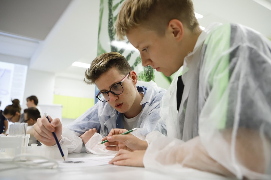 Zajęcia w Młynie Wiedzy w ramach projektu „Region Nauk Ścisłych II – edukacja przyszłości”, fot. Mikołaj Kuras