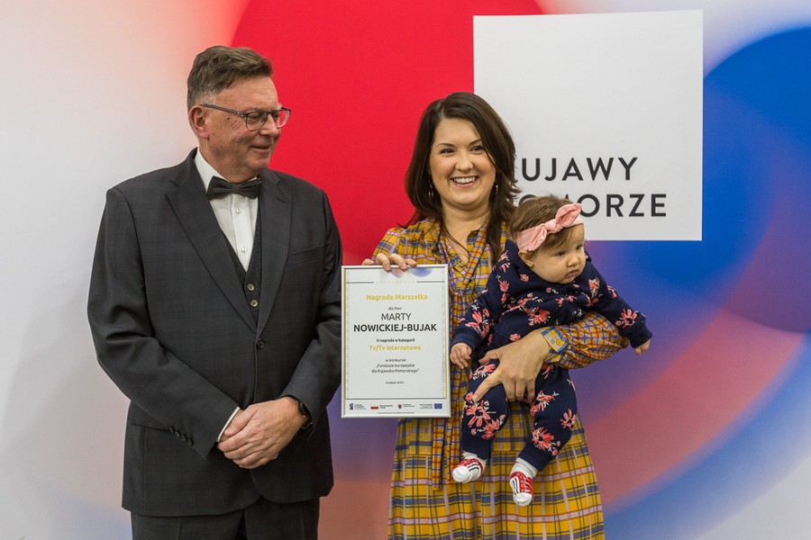 Uroczyste wręczenie nagród w konkursach „Fundusze europejskie dla Kujawsko-Pomorskiego” oraz „Lubię tu być…na zielonym”, fot. Szymon Zdziebło/tarantoga.pl dla UMWKP