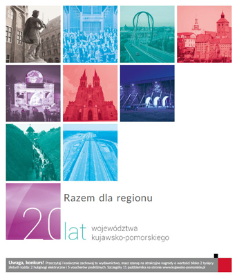 Okładka dodatku ,,20 lat dla regionu. Razem dla kujawsko-pomorskiego”