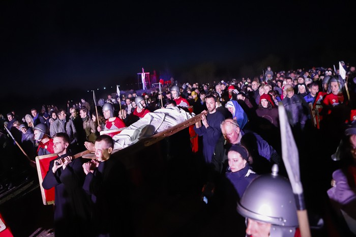 Misterium Męki Pańskiej, Grębocin pow. toruński, Wielki Tydzień 2019, fot. Mikołaj Kuras dla UMWKP