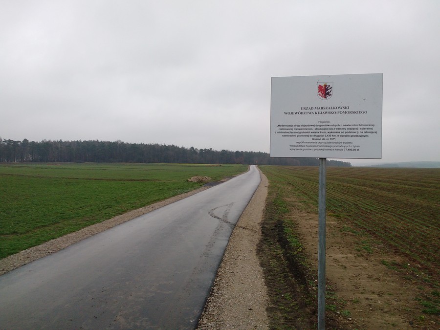 Droga m. Grubno gm. Stolno, fot. Łukasz Domski