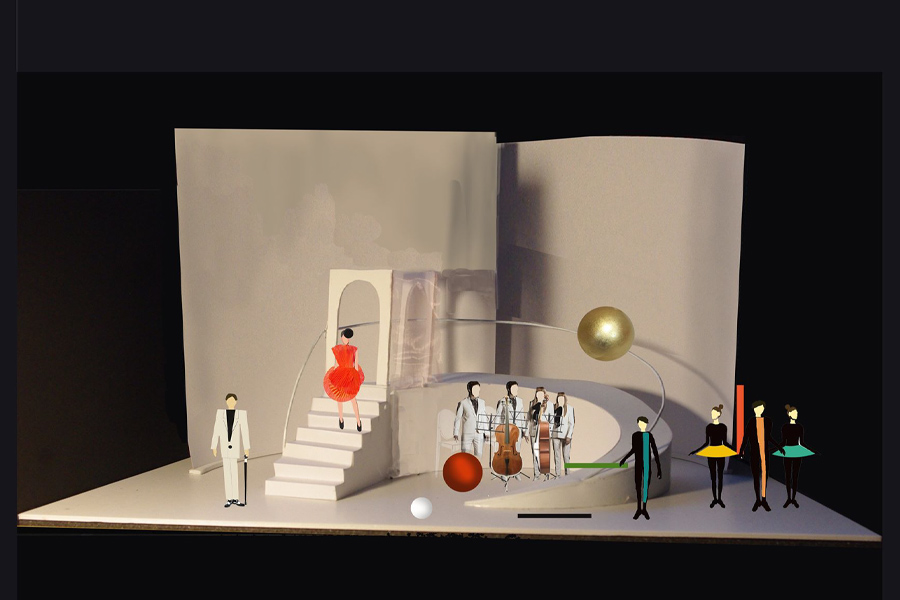 Wizualizacja sceniczna spektaklu „Operowy zawór głowy”, fot. Opera Nova w Bydgoszczy