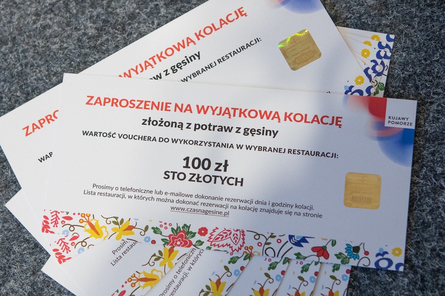 Vouchery na kolację złożoną z potraw z gęsiny, fot. Mikołaj Kuras dla UMWK-P