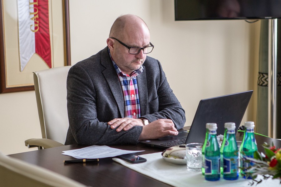 Posiedzenie KWRiST 12 kwietnia 2021, fot. Szymon Zdzieblo/tarantoga.pl dla UMWKP