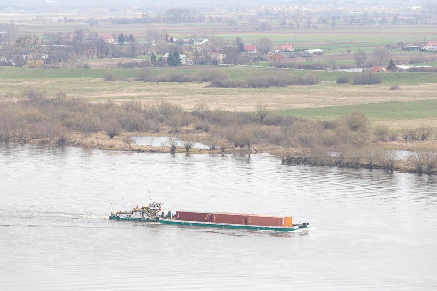 Nasza barka na wysokości Nowego w pow. świeckim, fot. Mikołaj Kuras dla UMWKP
