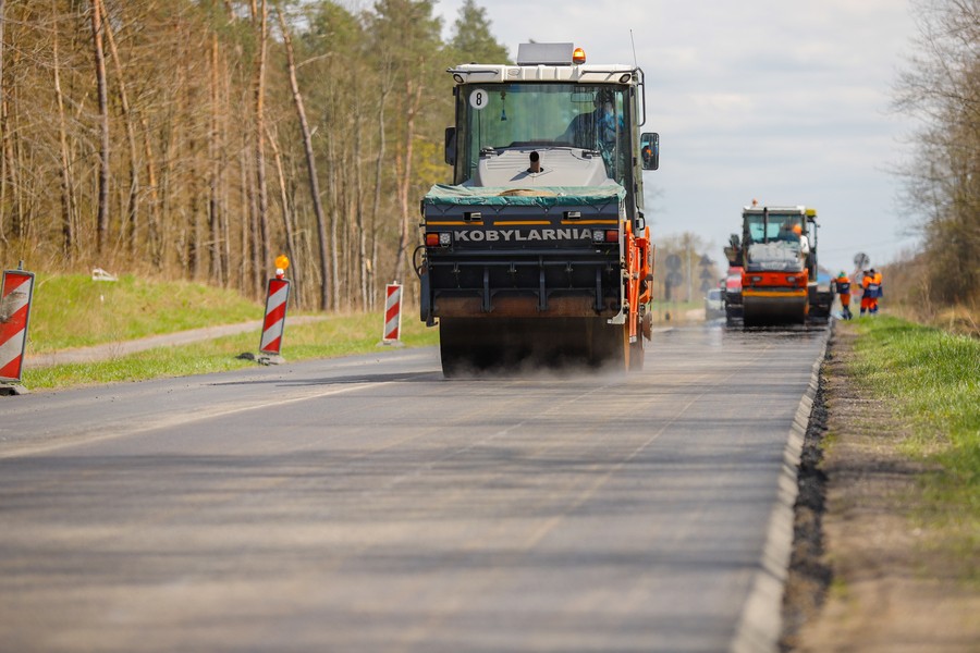 Remont DW 548 Stolno-Wąbrzeźno, fot. Mikołaj Kuras dla UMWKP