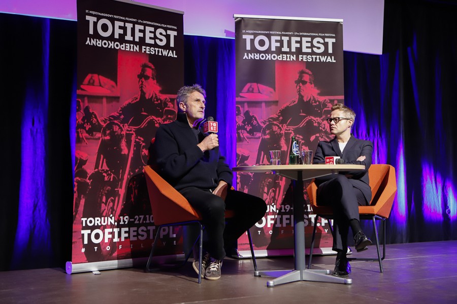 Spotkanie z Pawłem Pawlikowskim podczas festiwalu Tofifest w 2019 roku, fot. Mikołaj Kuras dla UMWKP