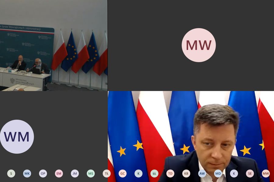 Posiedzenie KWRiST, 21 lipca, zrzut z ekranu