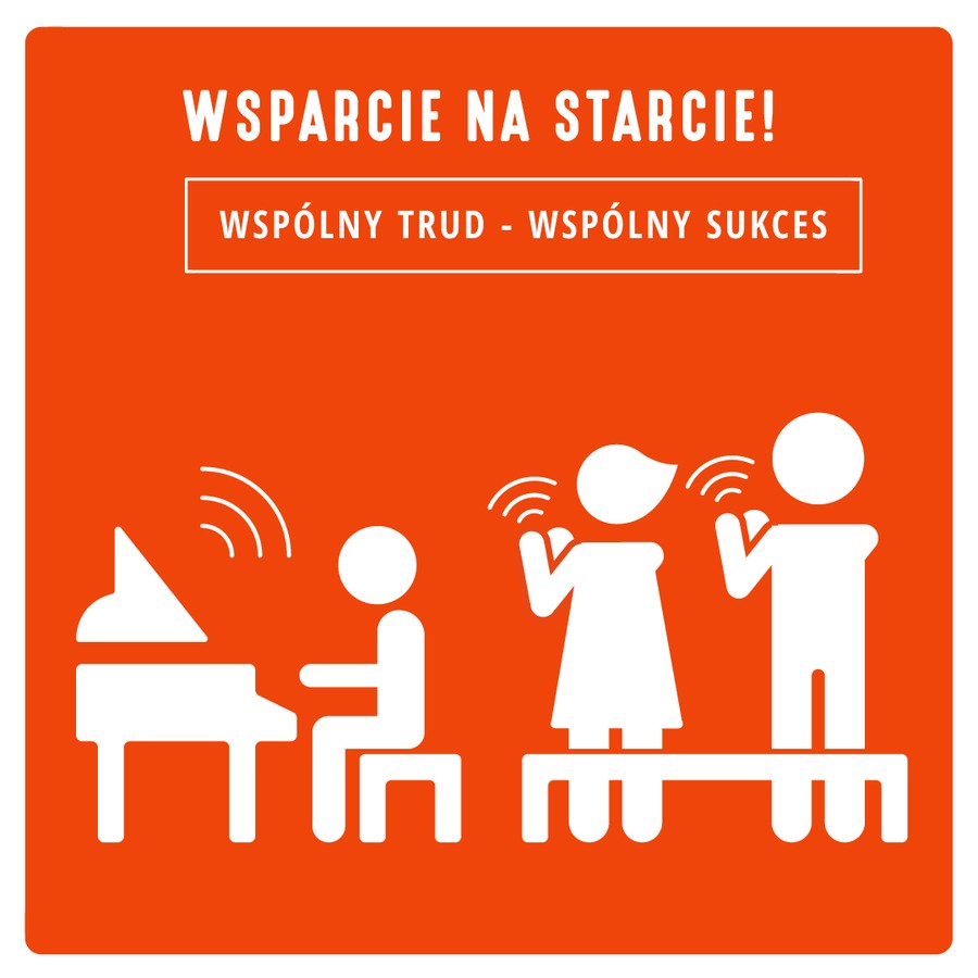Grafika - Wsparcie na starcie! Wspólny trud - wspólny sukces