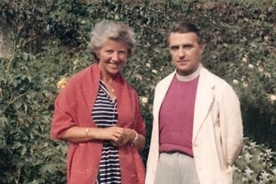 Wanda Błeńska i kard. Adam Kozłowiecki SJ